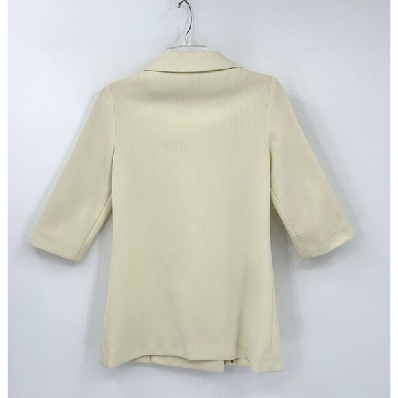 vintage 60s NARDIS OF DALLAS jacket blazer ivory MEDIUM go-go peter pan collar - Picture 7 of 12